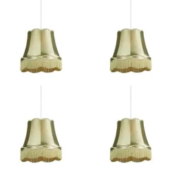 Set van 4 retro hanglampen groen 45 cm - Granny
