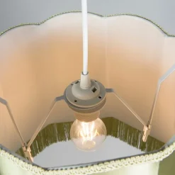 Set van 4 retro hanglampen groen 45 cm - Granny