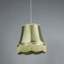 Set van 4 retro hanglampen groen 45 cm - Granny