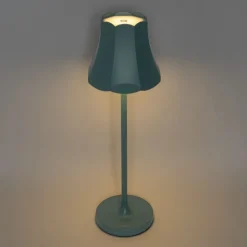 Set van 2 retro tafellampen mineraal blauw oplaadbaar IP44 - Granny