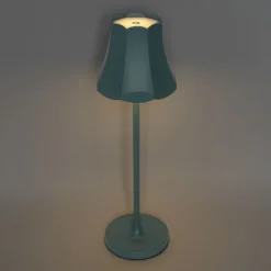 Set van 2 retro tafellampen mineraal blauw oplaadbaar IP44 - Granny