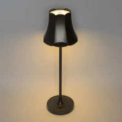 Set van 2 retro tafellampen donkerbrons oplaadbaar IP44 - Granny