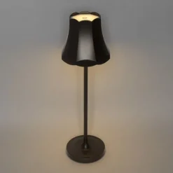 Set van 2 retro tafellampen donkerbrons oplaadbaar IP44 - Granny