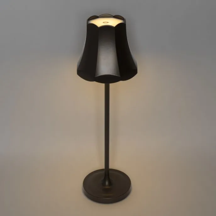 Set van 2 retro tafellampen donkerbrons oplaadbaar IP44 - Granny