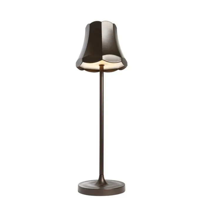 Set van 2 retro tafellampen donkerbrons oplaadbaar IP44 - Granny