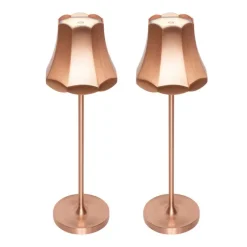 Set van 2 retro tafellampen koper oplaadbaar IP44 - Granny