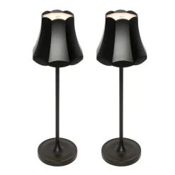 Set van 2 retro tafellampen zwart oplaadbaar IP44 - Granny