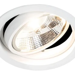 Set van 6 Ronde inbouwspot wit verstelbaar - Chuck 111