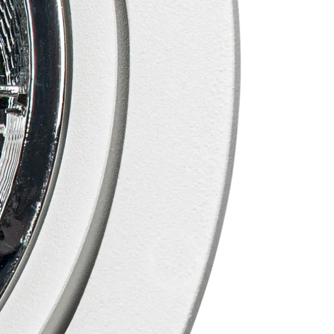 Set van 6 Ronde inbouwspot wit verstelbaar - Chuck 111