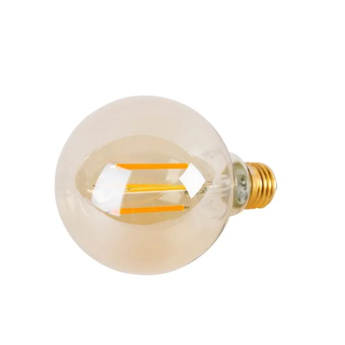 Set van 3 smart E27 dim to warm LED lampen G95 goldline 7W 806 lm 1800K - 3000K