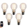Set van 5 Smart E27 dimbaar in Kelvin LED lampen A60 helder 7W 806 lm 1800-3000K