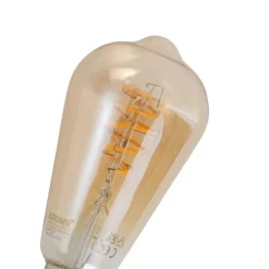 Set van 3 smart E27 dimbare LED lampen ST64 4.9W 320 lm 2500K incl. Zigbee Smart Hub