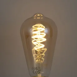 Set van 3 smart E27 dimbare LED lampen ST64 4.9W 320 lm 2500K incl. Zigbee Smart Hub