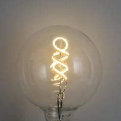 Set van 5 Smart E27 dimbare LED lampen G125 helder RGBW 4W 250 lm 2700K