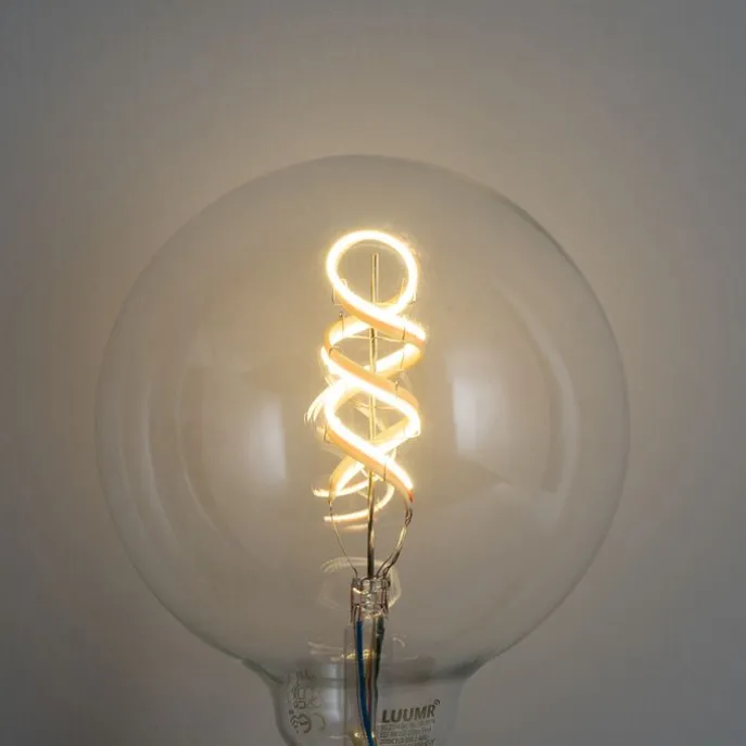 Set van 5 Smart E27 dimbare LED lampen G125 helder RGBW 4W 250 lm 2700K