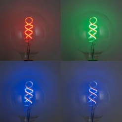 Set van 5 Smart E27 dimbare LED lampen G125 helder RGBW 4W 250 lm 2700K