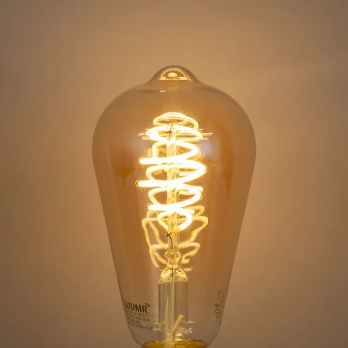 Set van 5 Smart E27 dimbare LED lampen ST64 amber 4.9W 320 lm 2500K