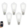 Set van 5 Smart E27 dimbare LED lampen ST64 helder 7W 806 lm 2700-6500K