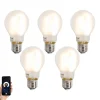 Set van 5 Smart E27 dimbare LED lampen A60 mat 7W 806 lm 2700-6500K