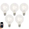 Set van 5 Smart E27 dimbare LED lampen G95 helder 7W 806 lm 2700-6500K