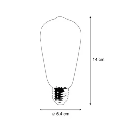 Set van 5 Smart E27 LED lamp ST64 goud 7W 700 lm 1800-4000K
