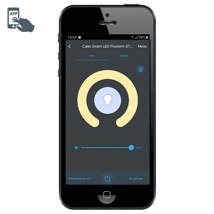 Set van 2 smart E27 LED lampen ST64 smoke 7W 400 lm 1800K