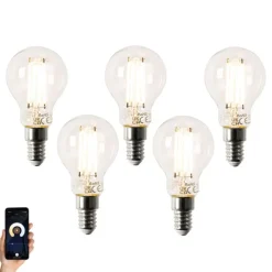 Set van 5 Smart E14 LED lampen P45 4,5W 470 lm 1800-4000K
