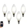 Set van 5 Smart E14 LED lampen C35 mat 4.2W 470 lm 2700-6500K