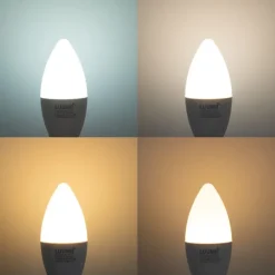 Set van 5 Smart E14 LED lampen C37 opaal RGBW 4.9W 470 lm 2700-6500K