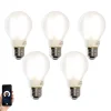 Set van 5 Smart E27 LED lamp A60 mat 7W 806 lm 1800-4000K
