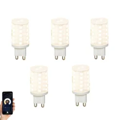 Set van 5 Smart G9 LED lampen 2,5W 250 lm 2700K