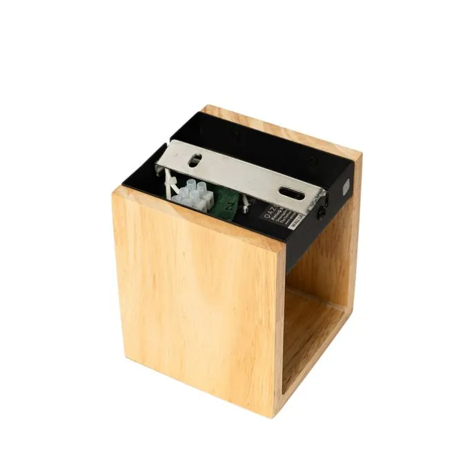 Set van 4 smart wandlamp eiken hout incl. Wifi G9 - Transfer