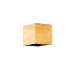 Set van 4 smart wandlamp eiken hout incl. Wifi G9 - Transfer
