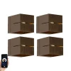 Set van 4 smart wandlampen donkerbrons 9,7 cm incl. Wifi G9 - Transfer Groove