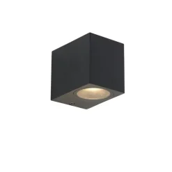 Set van 3 smart wandlampen zwart GU10 50mm IP44 - Baleno