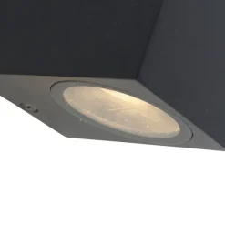 Set van 3 smart wandlampen zwart GU10 50mm IP44 - Baleno