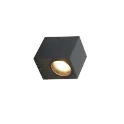 Set van 3 smart wandlampen zwart GU10 50mm IP44 - Baleno