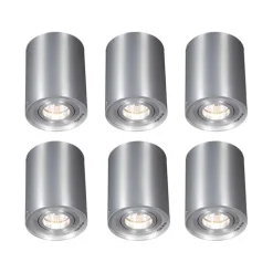 Set van 6 spots staal draai- en kantelbaar - Rondoo up