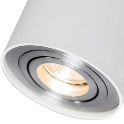 Set van 6 spots wit draai- en kantelbaar - Rondoo up