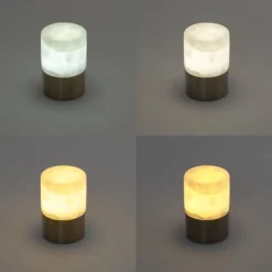 Set van 2 tafellampen donkerbrons RGBW oplaadbaar - Alessia