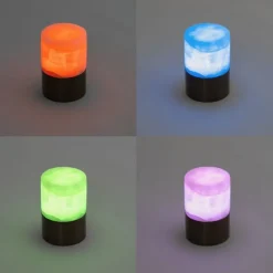 Set van 12 tafellampen donkerbrons RGBW oplaadbaar incl. laadstation - Alessia