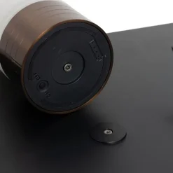 Set van 12 tafellampen donkerbrons RGBW oplaadbaar incl. laadstation - Alessia