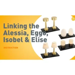 Set van 2 tafellampen goud RGBW oplaadbaar - Isobel