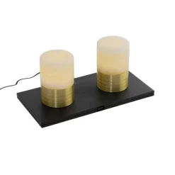 Set van 2 tafellampen goud RGBW oplaadbaar - Alessia