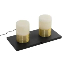 Set van 2 tafellampen goud RGBW oplaadbaar - Alessia