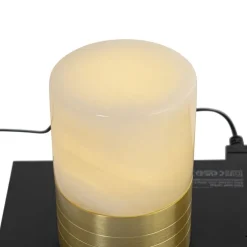 Set van 2 tafellampen goud RGBW oplaadbaar - Alessia