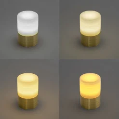 Set van 2 tafellampen goud RGBW oplaadbaar - Alessia