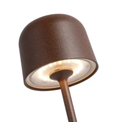 Set van 2 tafellampen mushroom roestbruin incl. laadstation - Raika