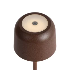 Set van 2 tafellampen mushroom roestbruin incl. laadstation - Raika