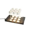 Set van 9 tafellampen mushroom off-white incl. laadstation - Raika